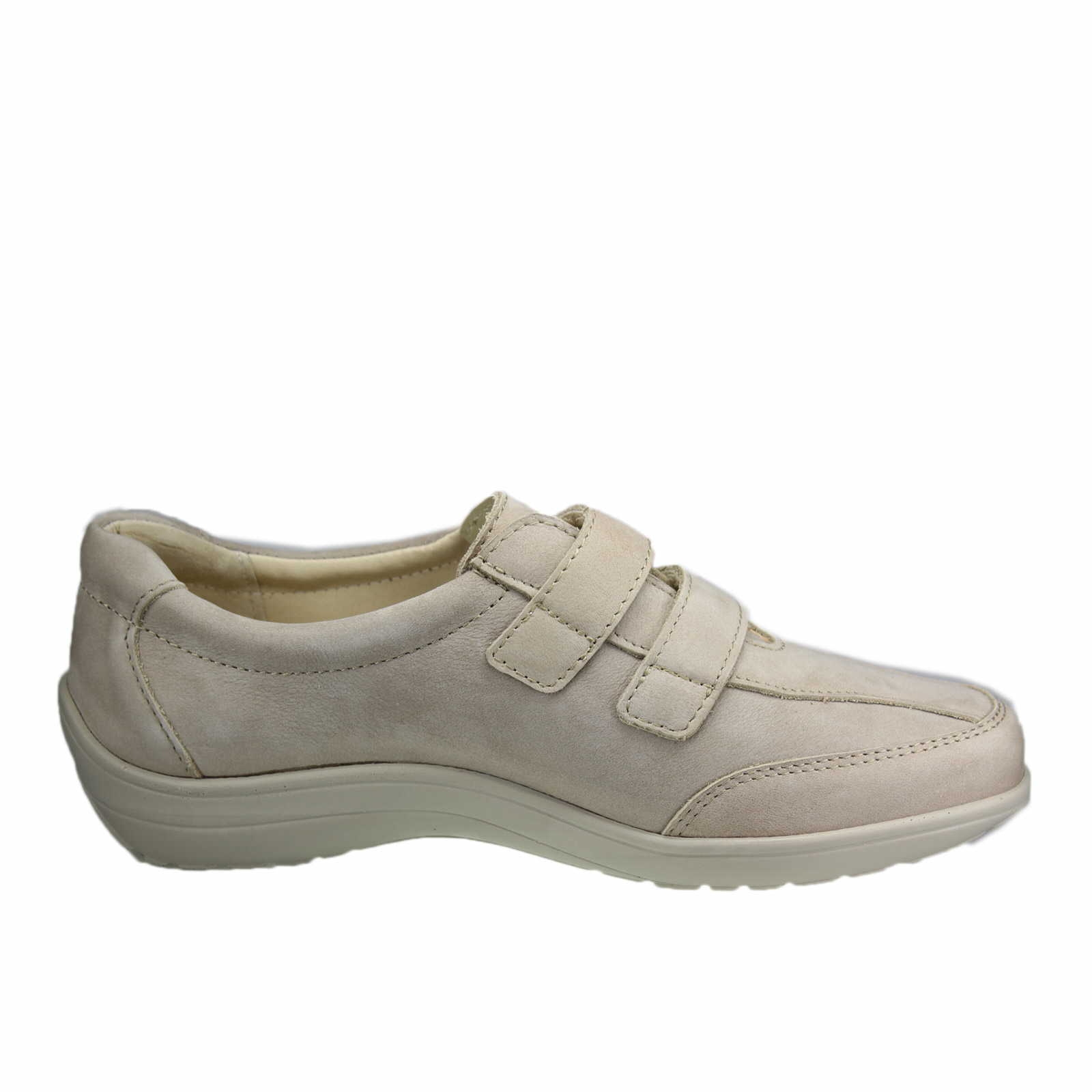 ACO Shoes Klettslipper für Damen in beige | Schuhparadies