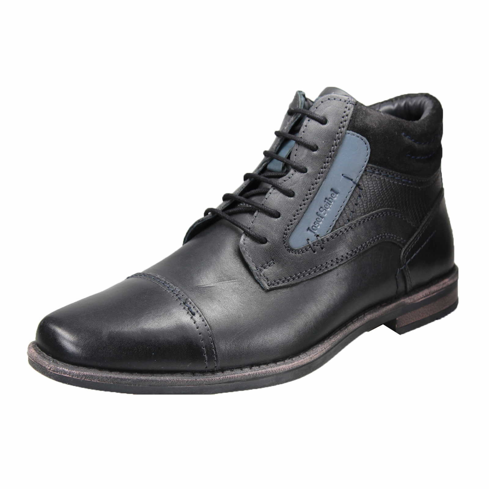 Josef Seibel Schnürstiefelette für Herren in schwarz | Schuhparadies