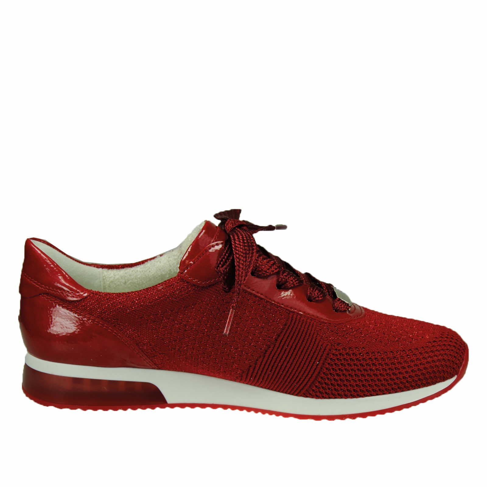GANT Herren Schnürhalbschuh In Rot-Kombination - Leder, Gummisohle, Regular Fit